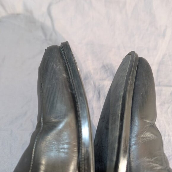 Magnanni Black Leather Slip On Loafers Men Size 12 - Picture 7 of 10